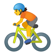 Emoji 🚴 Ciclista su Google Android 10.0.