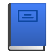 Emoji 📘 Libro Blu su Google Android 10.0.