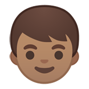 Emoji 👦🏽 Bambino: Carnagione Olivastra su Google Android 10.0.