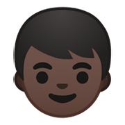 👦🏿 Emoji Junge: dunkle Hautfarbe Google Android 10.0.