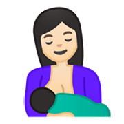 Emoji 🤱🏻 Allattare: Carnagione Chiara su Google Android 10.0.
