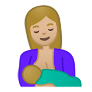 Emoji 🤱🏼 Allattare: Carnagione Abbastanza Chiara su Google Android 10.0.