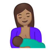 Emoji 🤱🏽 Allattare: Carnagione Olivastra su Google Android 10.0.