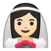 👰🏻 Emoji Person mit Schleier: helle Hautfarbe Google Android 10.0.