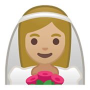 Émoji 👰🏼 Personne Mariée Avec Voile : Peau Moyennement Claire sur Google Android 10.0.