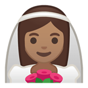 Émoji 👰🏽 Personne Mariée Avec Voile : Peau Légèrement Mate sur Google Android 10.0.