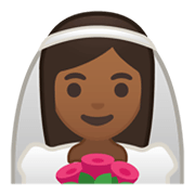 Emoji 👰🏾 Persona Con Velo: Carnagione Abbastanza Scura su Google Android 10.0.