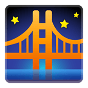 Emoji 🌉 Ponte Di Notte su Google Android 10.0.