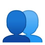 Emoji 👥 Profilo Di Due Persone su Google Android 10.0.