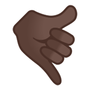 Emoji 🤙🏿 Mano Con Gesto Di Chiamata: Carnagione Scura su Google Android 10.0.