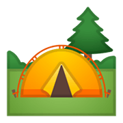 Émoji 🏕️ Camping sur Google Android 10.0.