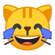 😹 Emoji Rosto De Gato Com Lágrimas De Alegria na Google Android 10.0.
