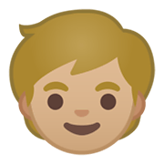 Emoji 🧒🏼 Bimbo: Carnagione Abbastanza Chiara su Google Android 10.0.