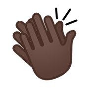 👏🏿 Emoji Mãos Aplaudindo: Pele Escura na Google Android 10.0.