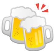 🍻 Emoji Jarras De Cerveza Brindando en Google Android 10.0.
