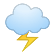 🌩️ Emoji Nube Con Rayo en Google Android 10.0.