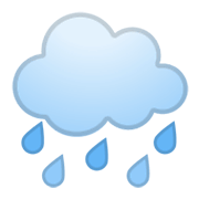 🌧️ Emoji Nube Con Lluvia en Google Android 10.0.