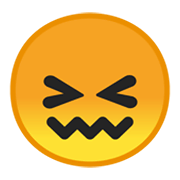 Emoji 😖 Faccina Frustrata su Google Android 10.0.