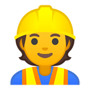 Emoji 👷 Operaio Edile su Google Android 10.0.