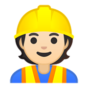 👷🏻 Emoji Obrero: Tono De Piel Claro en Google Android 10.0.