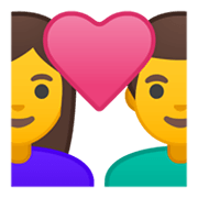 Emoji 👩‍❤️‍👨 Coppia Con Cuore: Donna E Uomo su Google Android 10.0.