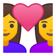 Émoji 👩‍❤️‍👩 Couple Avec Cœur : Femme Et Femme sur Google Android 10.0.