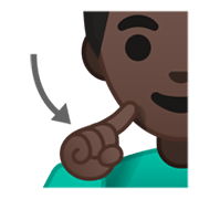 🧏🏿‍♂️ Emoji Homem Surdo: Pele Escura na Google Android 10.0.