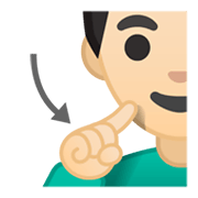 Emoji 🧏🏻‍♂️ Uomo Con Problemi Di Udito: Carnagione Chiara su Google Android 10.0.