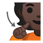 🧏🏿 Emoji Pessoa Surda: Pele Escura na Google Android 10.0.