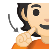 Emoji 🧏🏻 Persona Con Problemi Di Udito: Carnagione Chiara su Google Android 10.0.
