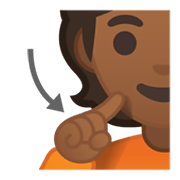 Emoji 🧏🏾 Persona Con Problemi Di Udito: Carnagione Abbastanza Scura su Google Android 10.0.