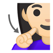 Émoji 🧏🏻‍♀️ Femme Sourde : Peau Claire sur Google Android 10.0.