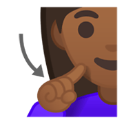 🧏🏾‍♀️ Emoji gehörlose Frau: mitteldunkle Hautfarbe Google Android 10.0.