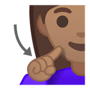 🧏🏽‍♀️ Emoji Mulher Surda: Pele Morena na Google Android 10.0.