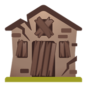 Emoji 🏚️ Casa In Rovina su Google Android 10.0.