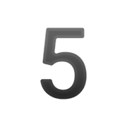 Emoji 5️ Cifra cinque su Google Android 10.0.