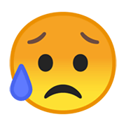 😥 Emoji Cara Triste Pero Aliviada en Google Android 10.0.