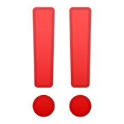 Emoji ‼️ Doppio Punto Esclamativo su Google Android 10.0.