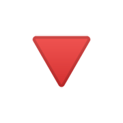 Emoji 🔻 Triangolo Rosso Con Punta Verso Il Basso su Google Android 10.0.