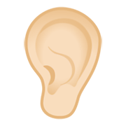 Emoji 👂🏻 Orecchio: Carnagione Chiara su Google Android 10.0.