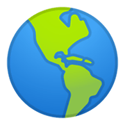 🌎 Emoji Globo Terráqueo Mostrando América en Google Android 10.0.