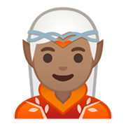 🧝🏽 Emoji Elfo: Pele Morena na Google Android 10.0.