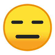 Emoji 😑 Faccina Inespressiva su Google Android 10.0.