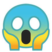Emoji 😱 Faccina Terrorizzata su Google Android 10.0.