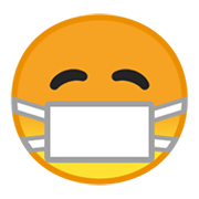 😷 Emoji Gesicht mit Atemschutzmaske Google Android 10.0.