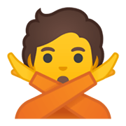 🙅 Emoji Pessoa Fazendo Gesto De «não» na Google Android 10.0.