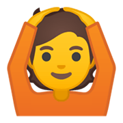 Émoji 🙆 Personne Faisant Un Geste D’acceptation sur Google Android 10.0.