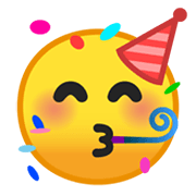 🥳 Emoji Partygesicht Google Android 10.0.