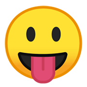 😛 Emoji Rosto Mostrando A Língua na Google Android 10.0.