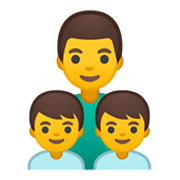 Emoji 👨‍👦‍👦 Famiglia: Uomo, Bambino E Bambino su Google Android 10.0.